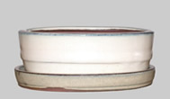 Pot oval avec soucoupe