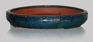 Pot rond picot bas bleu