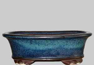 Pot oval Bleu dégradé