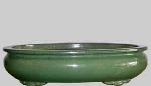 Pot ovale vert