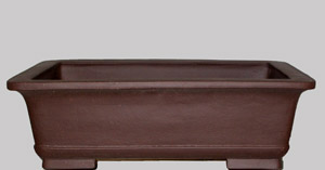 Pot rectangulaire bord plat brut